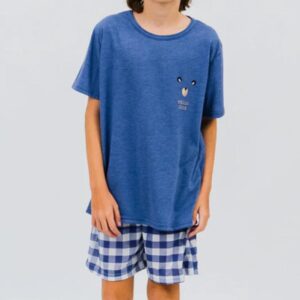 PIJAMA W CAMISA MANGA CURTA E SHORT XADREZ
