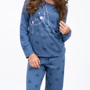 PIJAMA W AZUL CORAÇOES