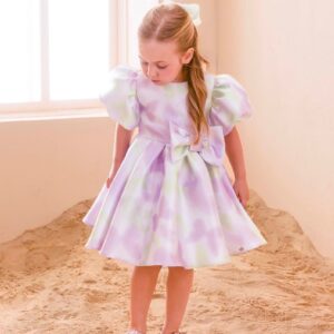 VESTIDO MALAGAH BORBOLETAS MANGA BUFANTE