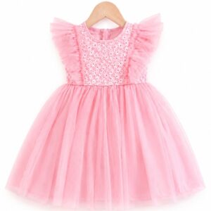 VESTIDO MERCI EM TULE COM MINI FLORES