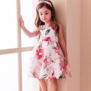 VESTIDO MALAGAH ESTAMPADO EM TULE